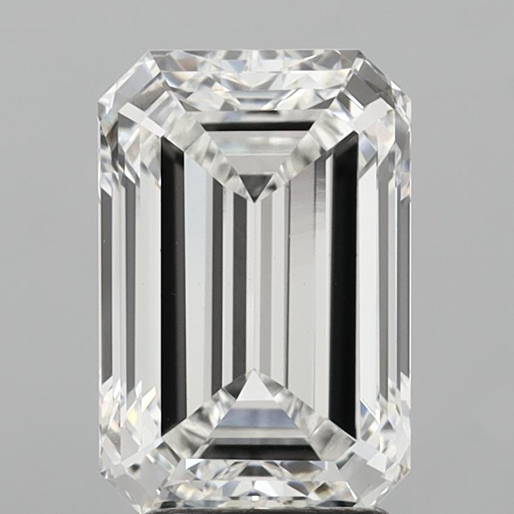 3.87 Carat Emerald Shaped, Ideal Cut, F Color, VS1 Clarity, IGI Certified Lab Grown Diamond