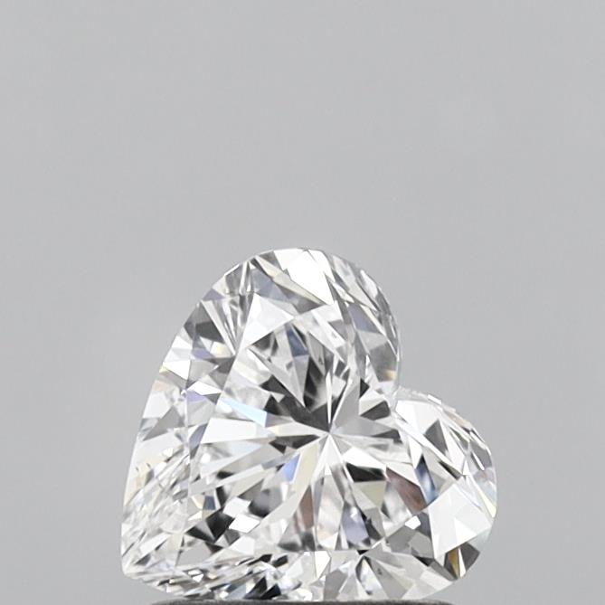 0.95 Carat Heart Shaped, Ideal Cut, D Color, VS1 Clarity, IGI Certified Lab Grown Diamond