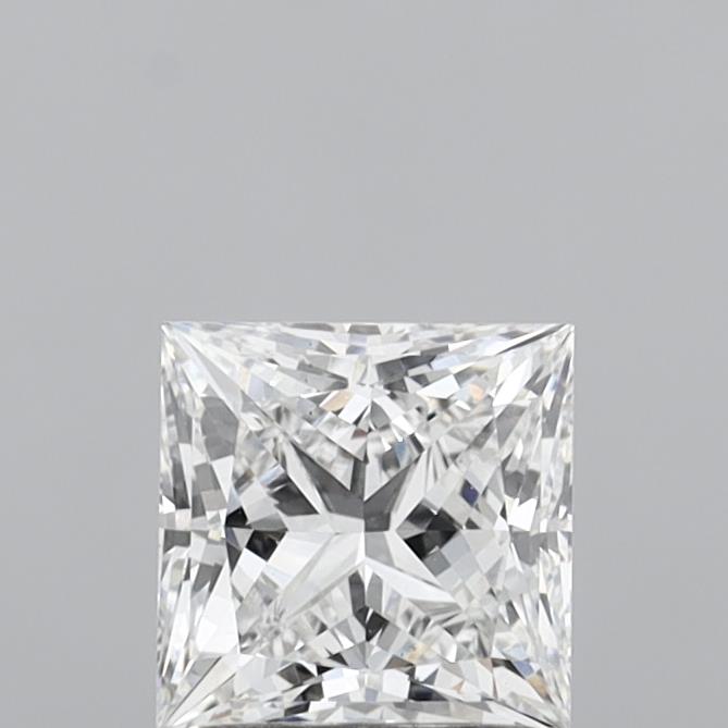 1.39 Carat Princess Shaped, Ideal Cut, E Color, VS1 Clarity, IGI Certified Lab Grown Diamond