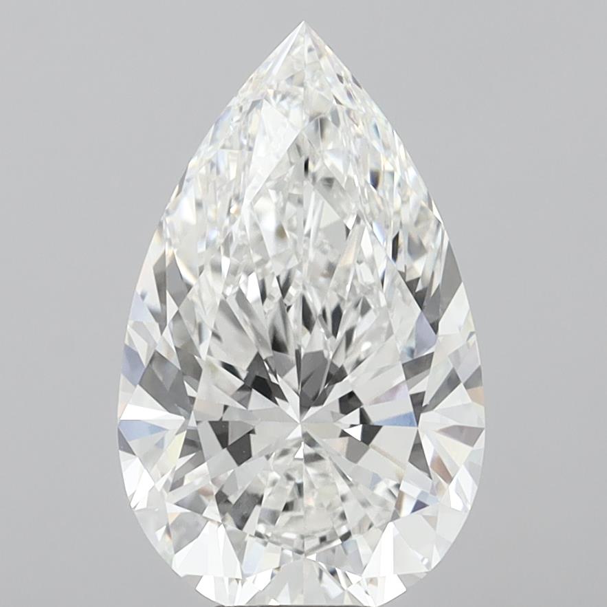 8.03 Carat Pear Shaped, Ideal Cut, F Color, VVS1 Clarity, IGI Certified Lab Grown Diamond