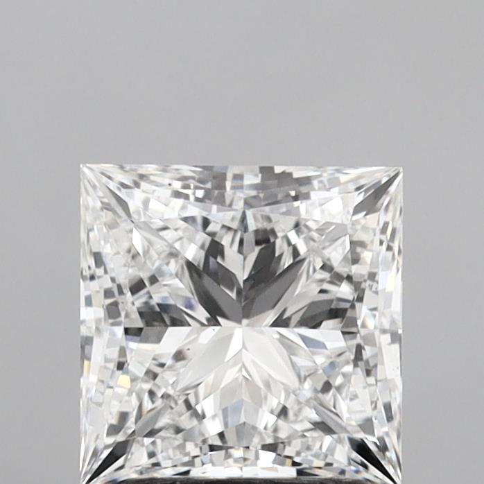 2.53 Carat Princess Shaped, Ideal Cut, D Color, VS1 Clarity, IGI Certified Lab Grown Diamond