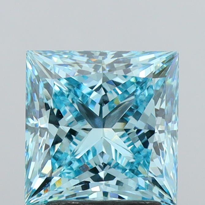 2.95 Carat Princess Shaped, Ideal Cut, VVS2 Clarity, IGI Certified Lab Grown Diamond