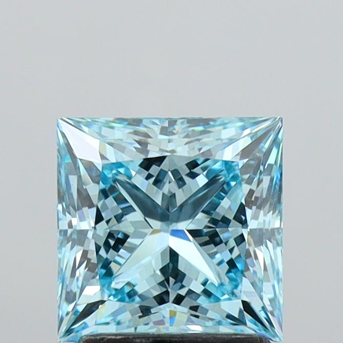 1.95 Carat Princess Shaped, Ideal Cut, VVS2 Clarity, IGI Certified Lab Grown Diamond
