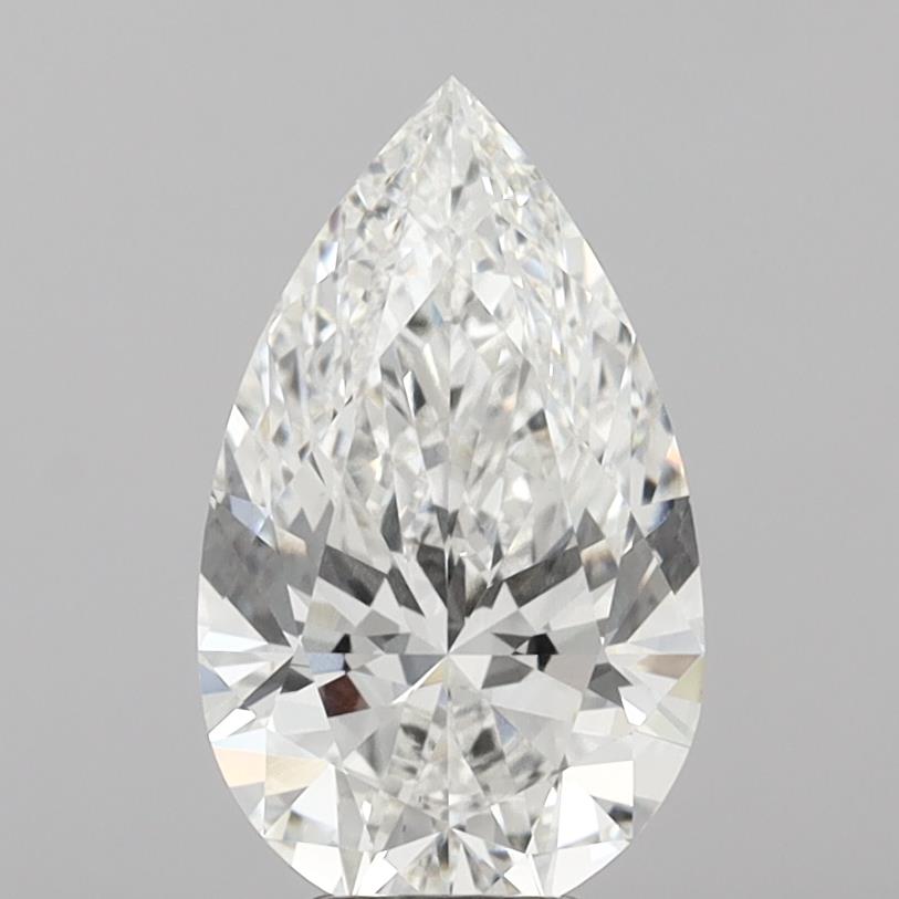 5.07 Carat Pear Shaped, Ideal Cut, F Color, VS1 Clarity, IGI Certified Lab Grown Diamond