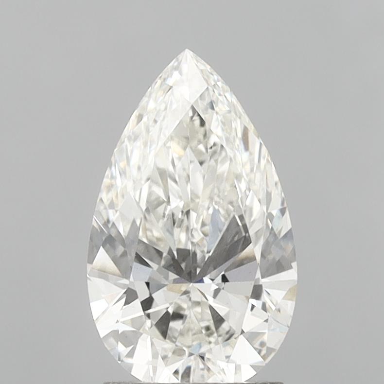 1.92 Carat Pear Shaped, Ideal Cut, H Color, VS1 Clarity, IGI Certified Lab Grown Diamond
