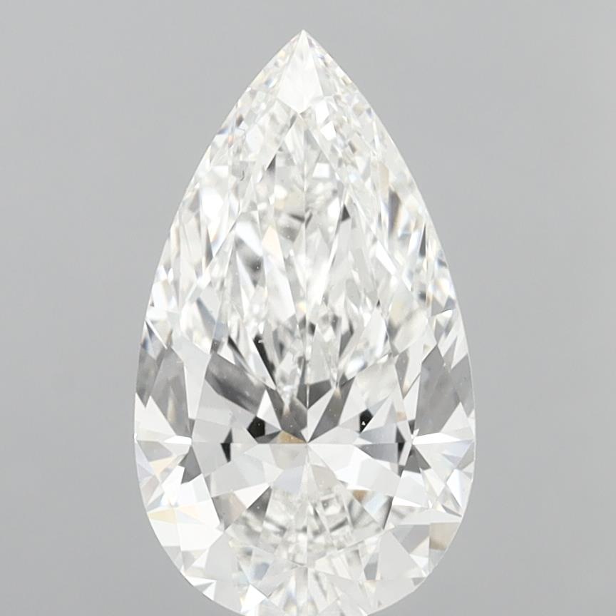 6.09 Carat Pear Shaped, Excellent Cut, F Color, VS1 Clarity, IGI Certified Lab Grown Diamond