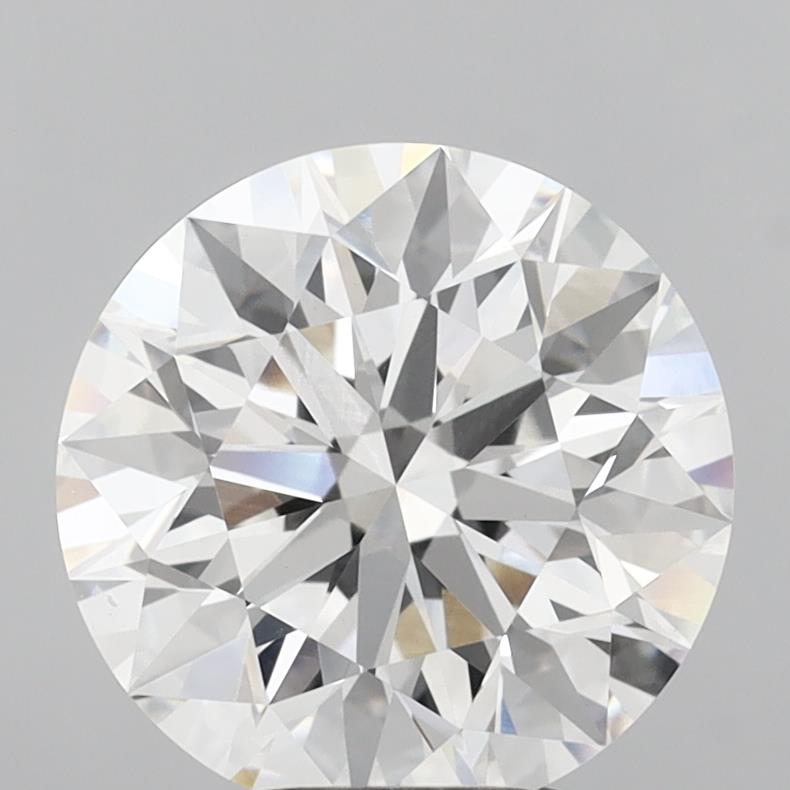 5.00 Carat Round Shaped, Excellent Cut, F Color, VVS2 Clarity, IGI Certified Lab Grown Diamond