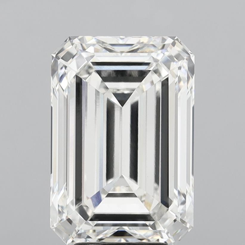 7.04 Carat Emerald Shaped, Ideal Cut, E Color, VVS2 Clarity, IGI Certified Lab Grown Diamond