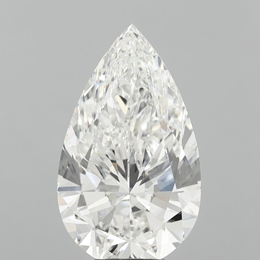 6.04 Carat Pear Shaped, Ideal Cut, F Color, VS1 Clarity, IGI Certified Lab Grown Diamond