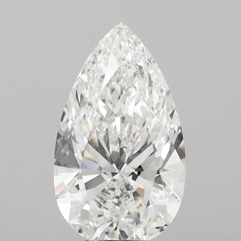 5.07 Carat Pear Shaped, Ideal Cut, F Color, VS1 Clarity, IGI Certified Lab Grown Diamond