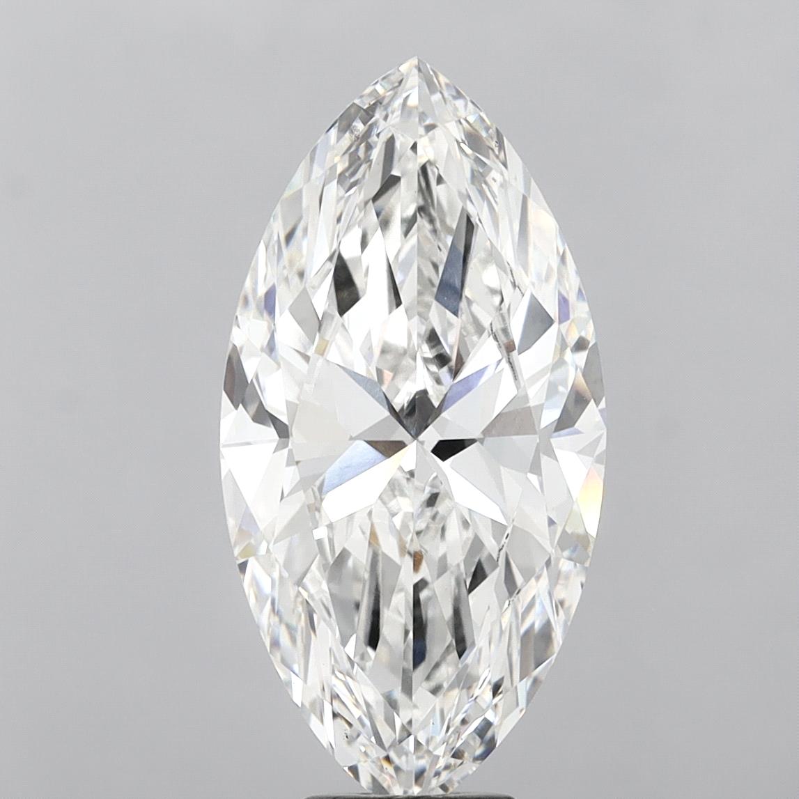10.50 Carat Marquise Shaped, Ideal Cut, F Color, VVS2 Clarity, IGI Certified Lab Grown Diamond