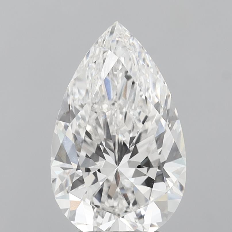 3.00 Carat Pear Shaped, Excellent Cut, F Color, VVS2 Clarity, IGI Certified Lab Grown Diamond