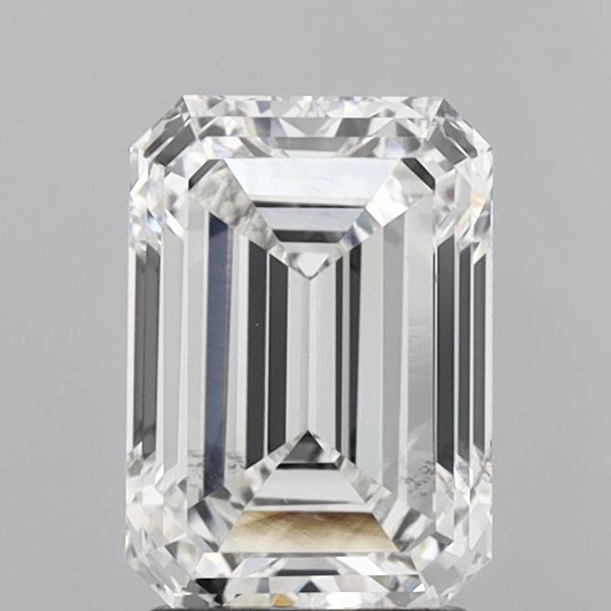 2.49 Carat Emerald Shaped, Ideal Cut, F Color, VS2 Clarity, IGI Certified Lab Grown Diamond
