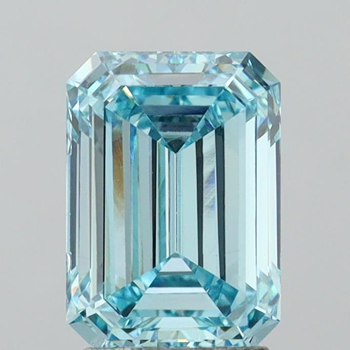 2.64 Carat Emerald Shaped, Ideal Cut, VS1 Clarity, IGI Certified Lab Grown Diamond