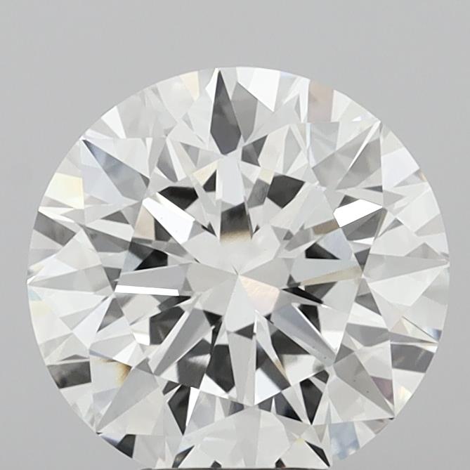 5.04 Carat Round Shaped, Ideal Cut, F Color, VVS2 Clarity, IGI Certified Lab Grown Diamond
