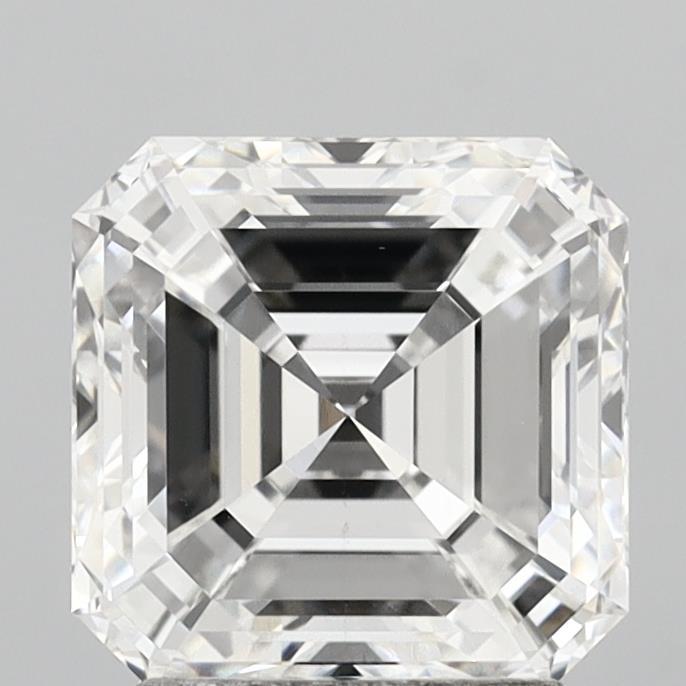 2.74 Carat Asscher Shaped, Ideal Cut, E Color, VS1 Clarity, IGI Certified Lab Grown Diamond