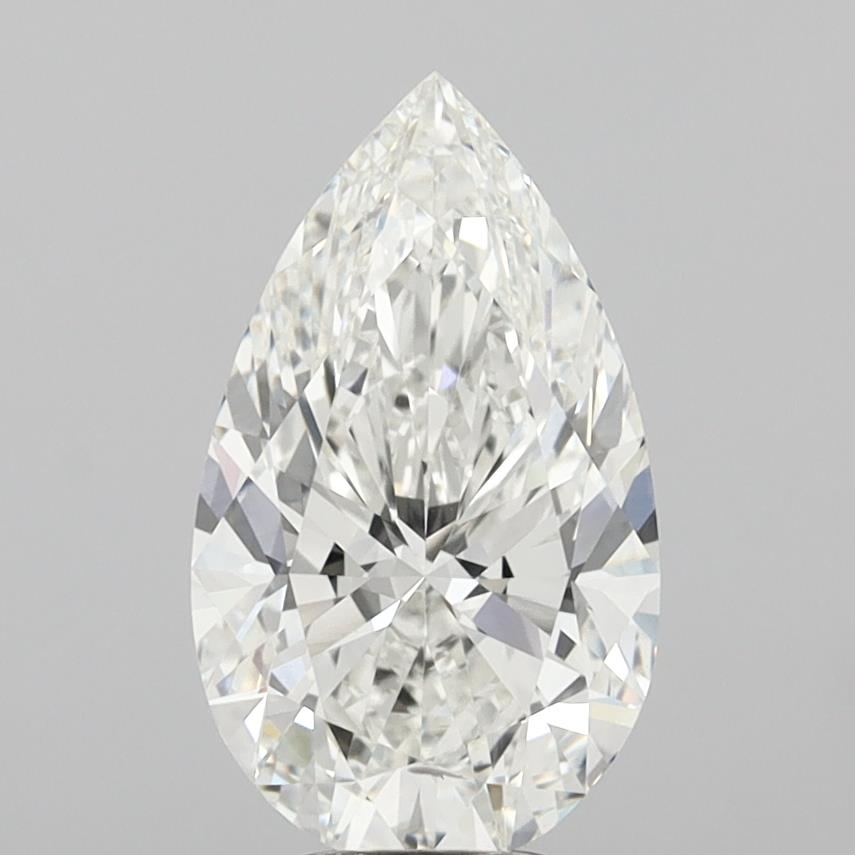 6.01 Carat Pear Shaped, Ideal Cut, G Color, VVS2 Clarity, IGI Certified Lab Grown Diamond