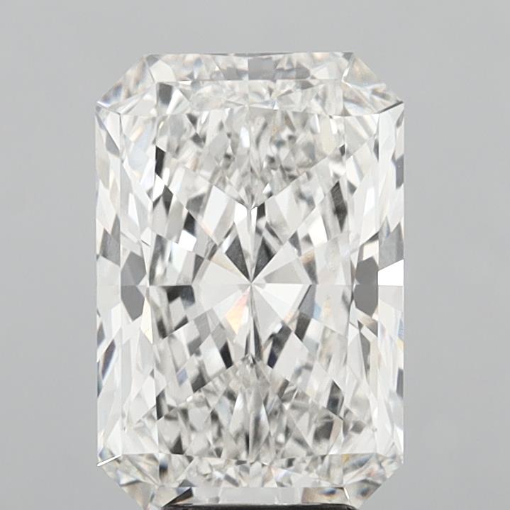 6.04 Carat Radiant Shaped, Ideal Cut, F Color, VS1 Clarity, IGI Certified Lab Grown Diamond