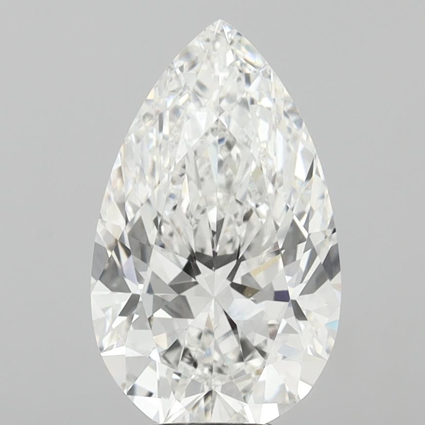 7.33 Carat Pear Shaped, Ideal Cut, E Color, VVS2 Clarity, IGI Certified Lab Grown Diamond