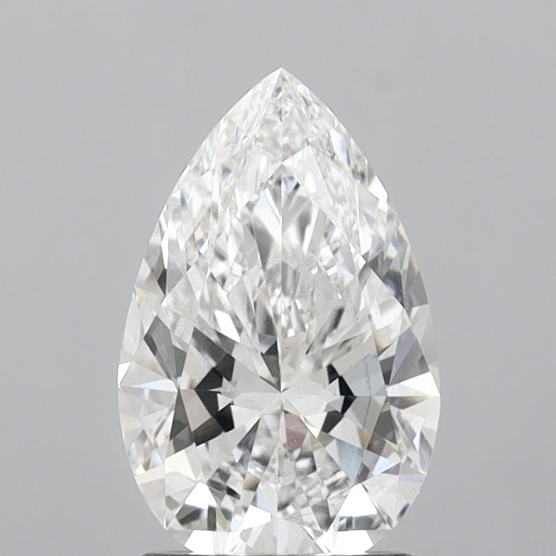 1.93 Carat Pear Shaped, Excellent Cut, E Color, VS2 Clarity, IGI Certified Lab Grown Diamond