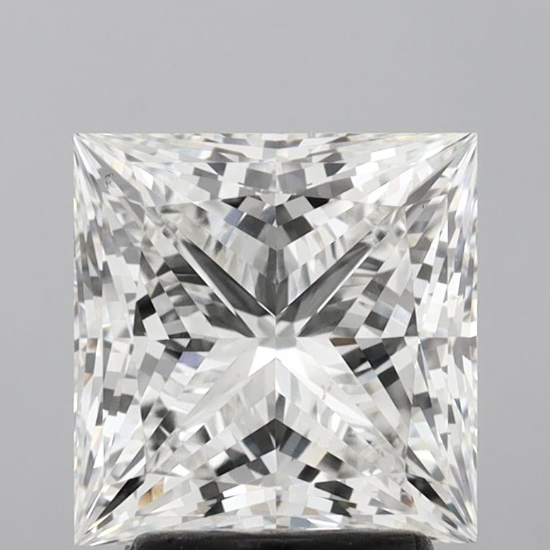 3.04 Carat Princess Shaped, Ideal Cut, G Color, VVS2 Clarity, IGI Certified Lab Grown Diamond