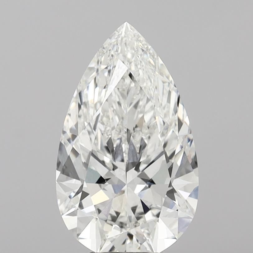 5.10 Carat Pear Shaped, Ideal Cut, G Color, VVS2 Clarity, IGI Certified Lab Grown Diamond