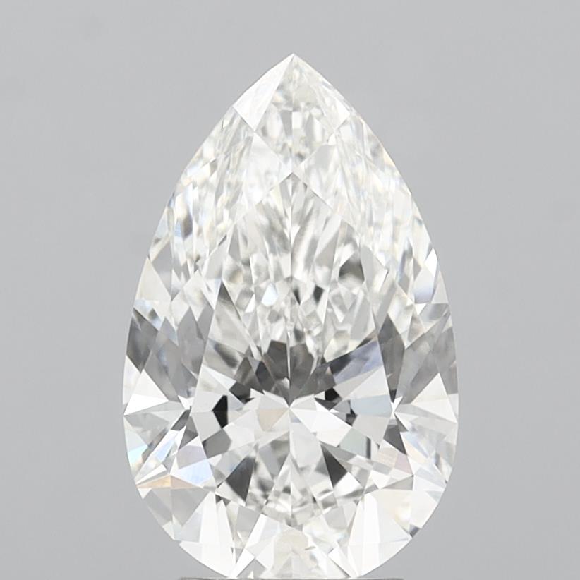 4.09 Carat Pear Shaped, Ideal Cut, G Color, VVS2 Clarity, IGI Certified Lab Grown Diamond