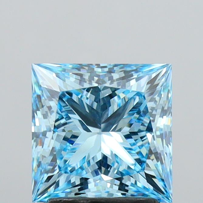 2.26 Carat Princess Shaped, Ideal Cut, VVS2 Clarity, IGI Certified Lab Grown Diamond