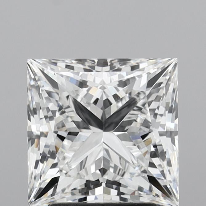 3.07 Carat Princess Shaped, Ideal Cut, E Color, VVS2 Clarity, IGI Certified Lab Grown Diamond
