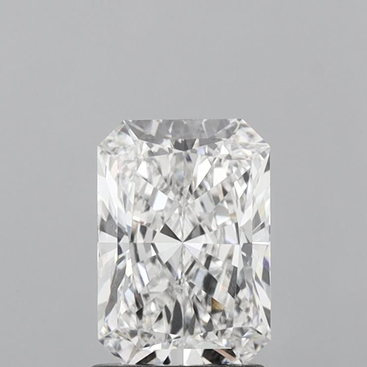 1.54 Carat Radiant Shaped, Ideal Cut, E Color, VVS2 Clarity, IGI Certified Lab Grown Diamond