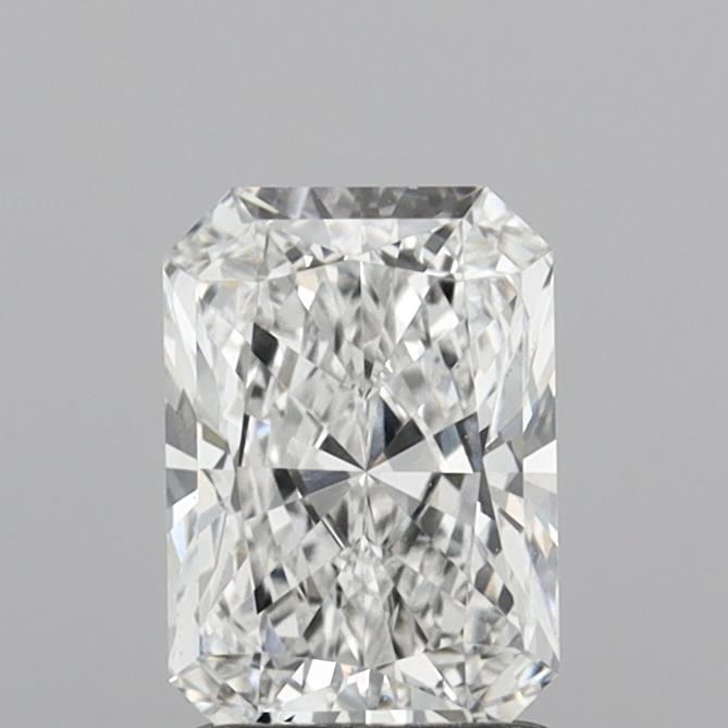 1.55 Carat Radiant Shaped, Ideal Cut, E Color, VVS2 Clarity, IGI Certified Lab Grown Diamond
