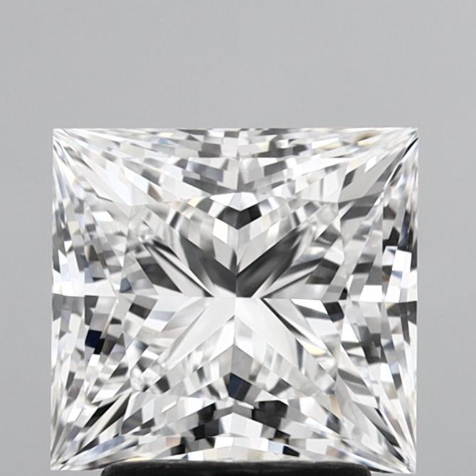 3.09 Carat Princess Shaped, Very Good Cut, E Color, VVS2 Clarity, IGI Certified Lab Grown Diamond