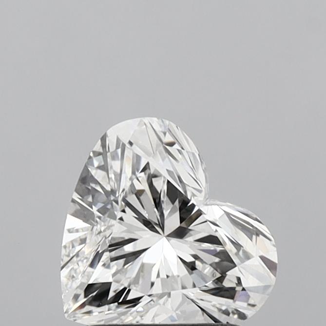 1.46 Carat Heart Shaped, Ideal Cut, F Color, VVS2 Clarity, IGI Certified Lab Grown Diamond
