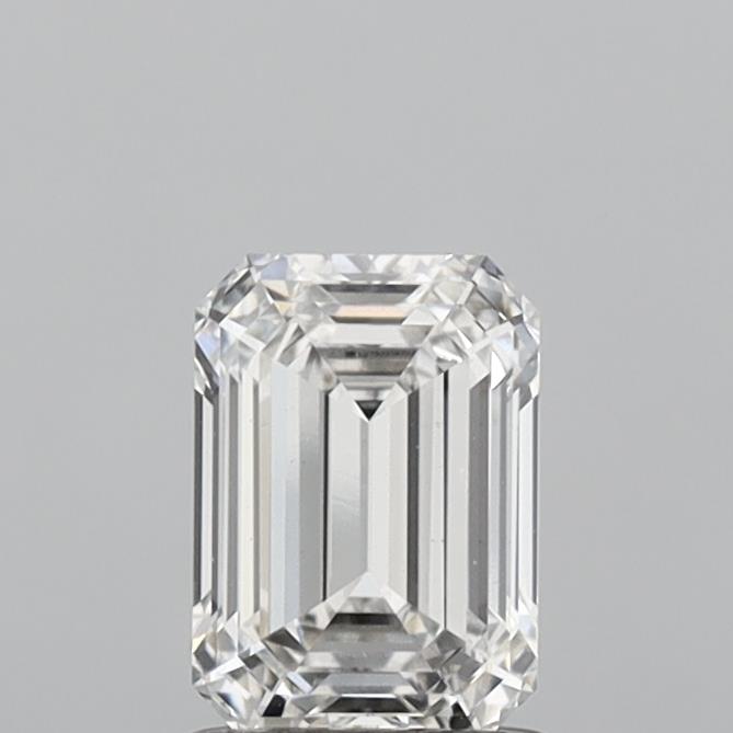1.25 Carat Emerald Shaped, Ideal Cut, F Color, VS1 Clarity, IGI Certified Lab Grown Diamond
