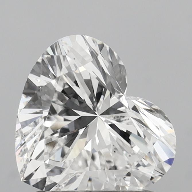 1.53 Carat Heart Shaped, Very Good Cut, D Color, VS2 Clarity, IGI Certified Lab Grown Diamond