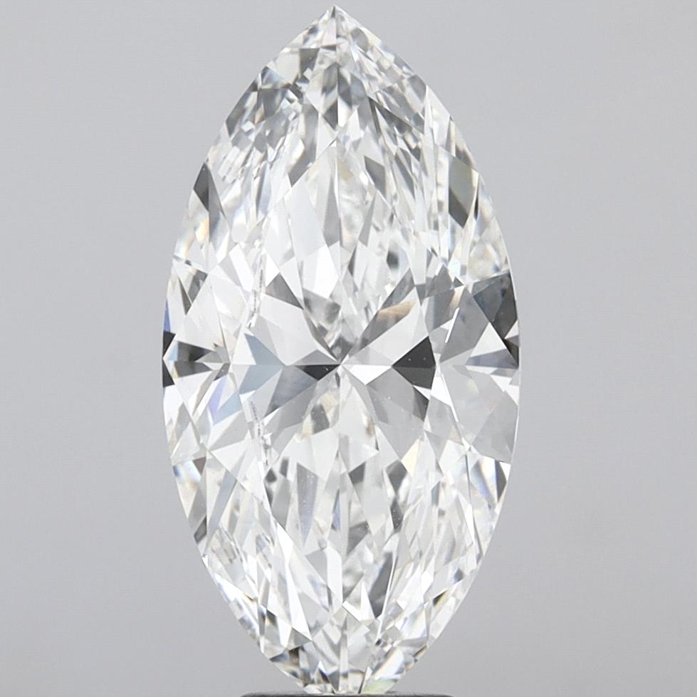 8.06 Carat Marquise Shaped, Ideal Cut, E Color, VVS2 Clarity, IGI Certified Lab Grown Diamond