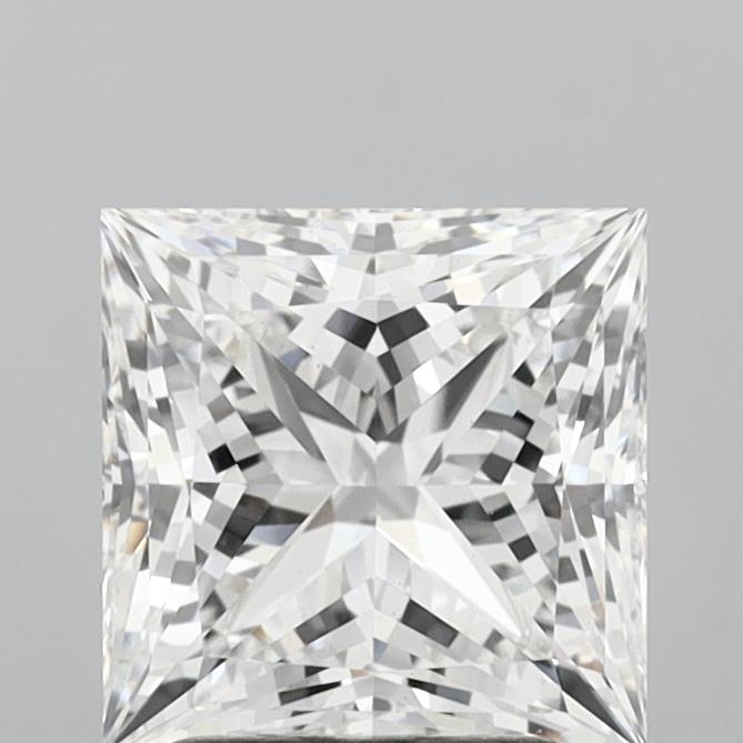 3.09 Carat Princess Shaped, Ideal Cut, E Color, VS1 Clarity, IGI Certified Lab Grown Diamond