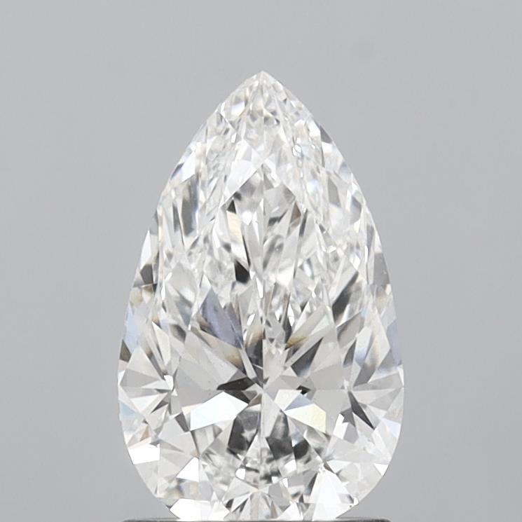 1.49 Carat Pear Shaped, Ideal Cut, E Color, VS2 Clarity, IGI Certified Lab Grown Diamond