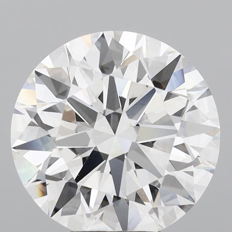 5.07 Carat Round Shaped, Ideal Cut, F Color, VVS2 Clarity, IGI Certified Lab Grown Diamond
