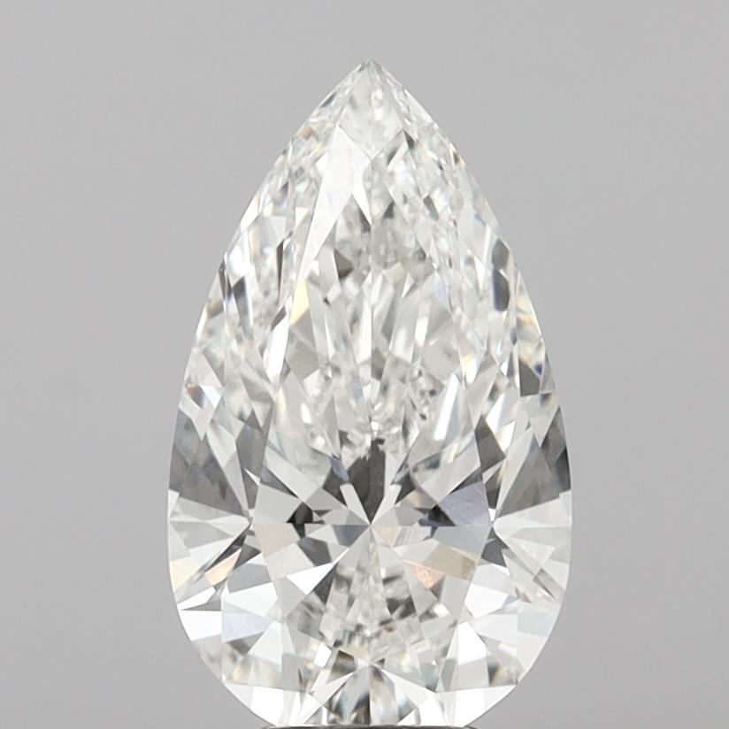5.09 Carat Pear Shaped, Ideal Cut, F Color, VVS2 Clarity, IGI Certified Lab Grown Diamond