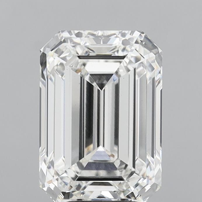 5.52 Carat Emerald Shaped, Ideal Cut, E Color, VS1 Clarity, IGI Certified Lab Grown Diamond