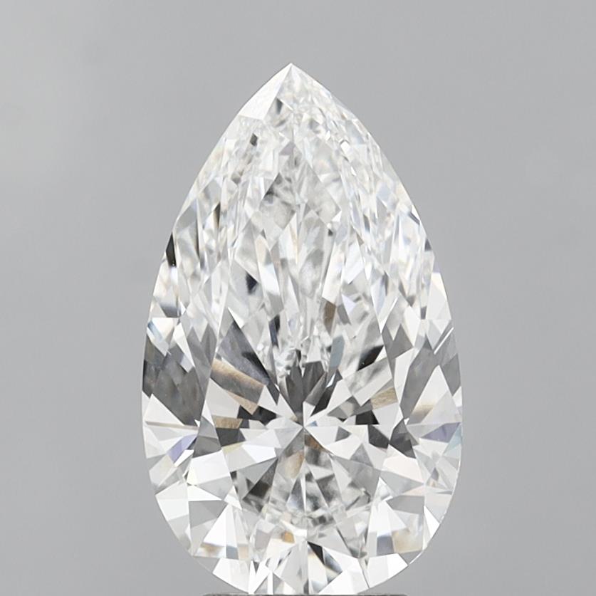 5.07 Carat Pear Shaped, Ideal Cut, E Color, VVS2 Clarity, IGI Certified Lab Grown Diamond