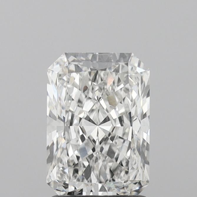 1.52 Carat Radiant Shaped, Ideal Cut, E Color, VVS2 Clarity, IGI Certified Lab Grown Diamond