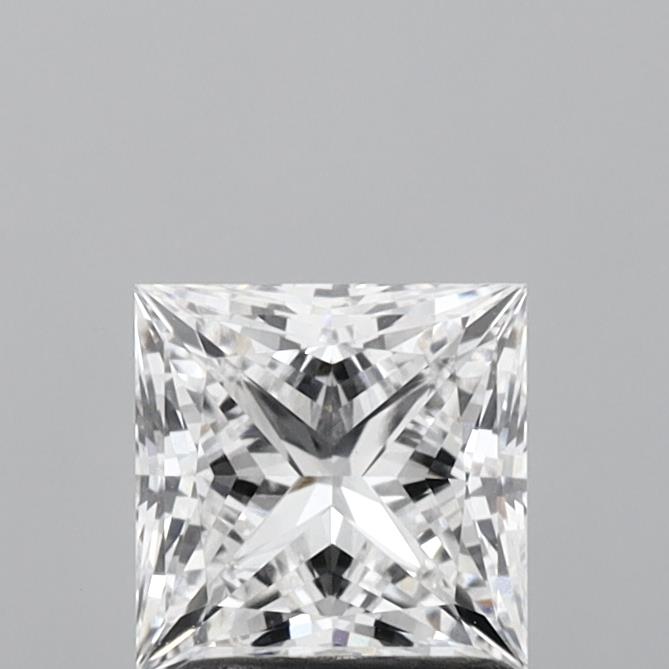 1.58 Carat Princess Shaped, Ideal Cut, D Color, VVS1 Clarity, IGI Certified Lab Grown Diamond