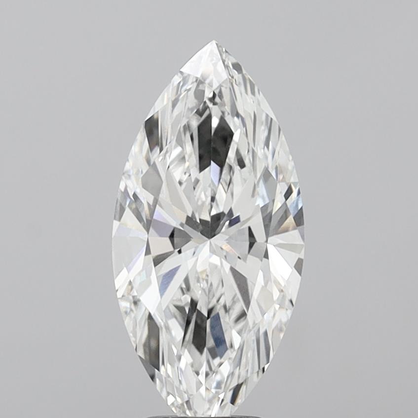 3.75 Carat Marquise Shaped, Ideal Cut, E Color, VVS2 Clarity, IGI Certified Lab Grown Diamond