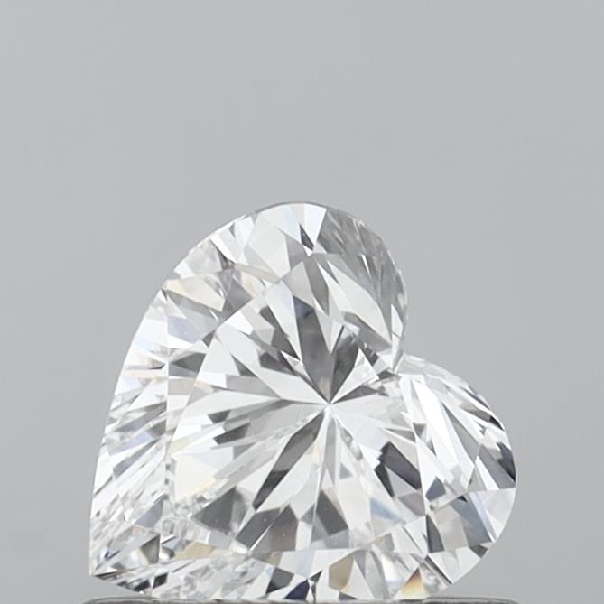 0.55 Carat Heart Shaped, Very Good Cut, D Color, VVS2 Clarity, IGI Certified Lab Grown Diamond