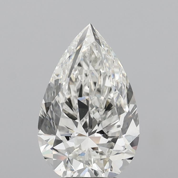 4.07 Carat Pear Shaped, Ideal Cut, G Color, VVS2 Clarity, IGI Certified Lab Grown Diamond