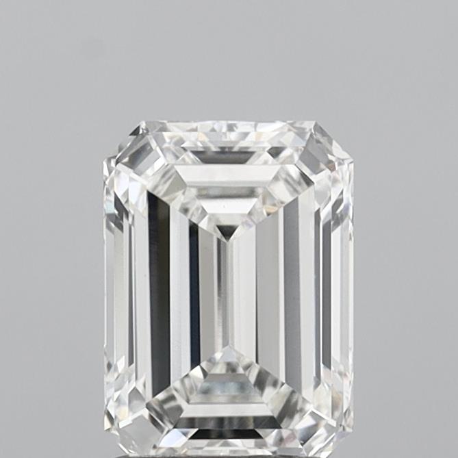 1.77 Carat Emerald Shaped, Ideal Cut, F Color, VVS2 Clarity, IGI Certified Lab Grown Diamond