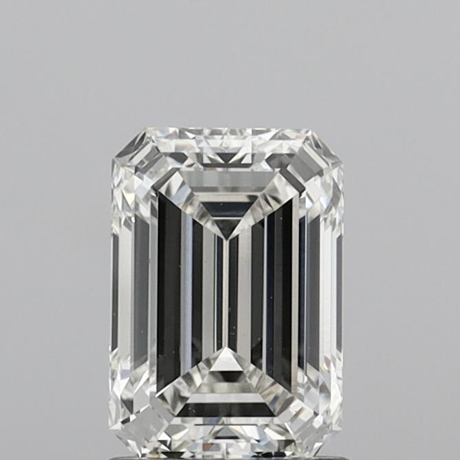 1.47 Carat Emerald Shaped, Ideal Cut, G Color, VS1 Clarity, IGI Certified Lab Grown Diamond