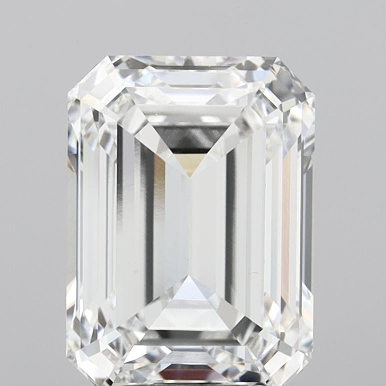 4.05 Carat Emerald Shaped, Ideal Cut, D Color, VVS2 Clarity, IGI Certified Lab Grown Diamond